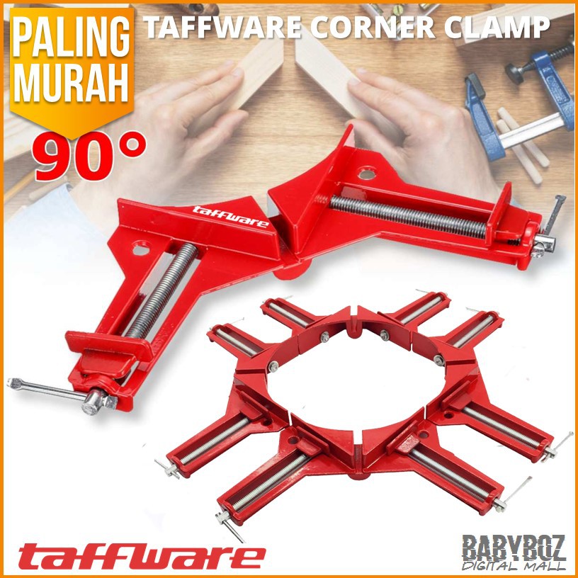 Taffware Corner Clamp Penjepit Sudut Frame Kaca Kayu Angle 