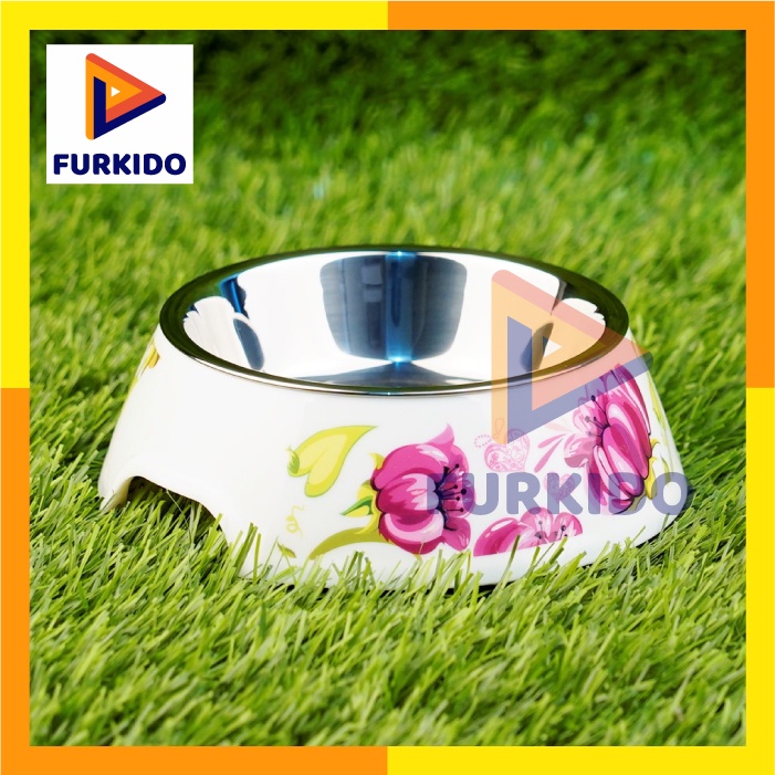 Richu Pet Bowl Stainless Stell Plastic Premium S Mangkok Anjing P1119