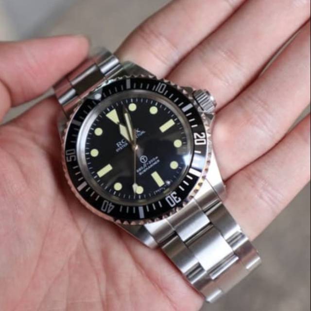 Jam tangan pria rolex vintage submariner 5517 no date on ss bracelet