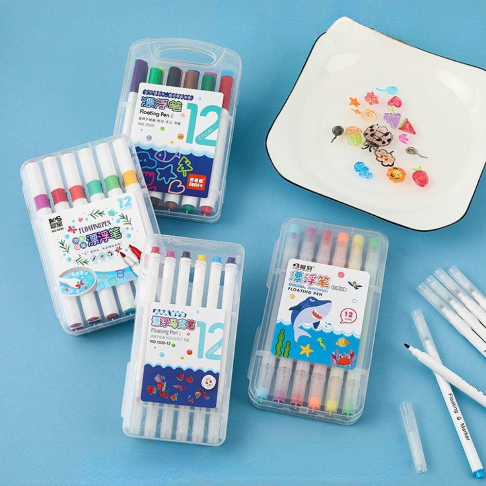 Pena Set Lukisan Air Agustina 12warna Doodle Anak Edukasi Dini Water Floating Marker Pen