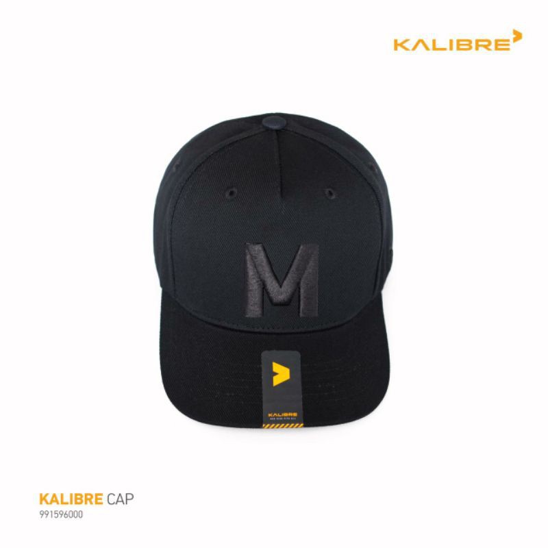 Bestseller-Topi Pria- Topi Kalibre- Topi Logo Huruf M Kalibre Original 991596-Hitam-Kalibre Original