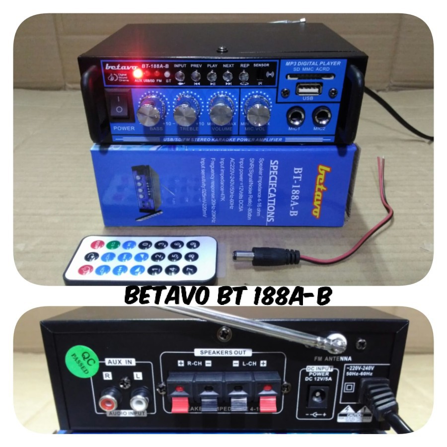 AMPLI MINI BETAVO BT 188A POWER AMPLIFIER MOBIL