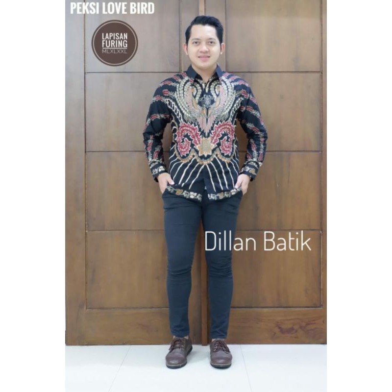 KEMEJA BATIK TERBARU PEKSI LOVEBIRD KEMEJA BATIK PRIA REGULER FIT BAHAN KATUN PRIMISIMA BATIK SOLO