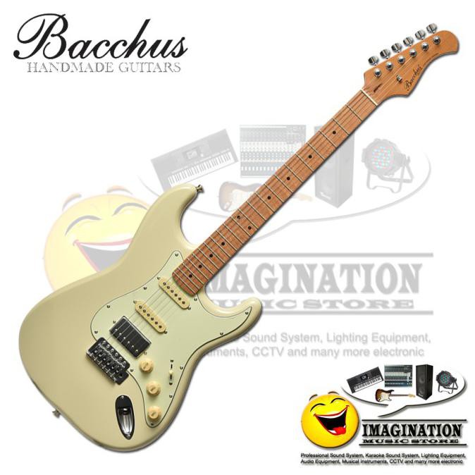 Bacchus Bst-2-Rsm/M Olympic White Roasted Maple Series Stratocaster Mo