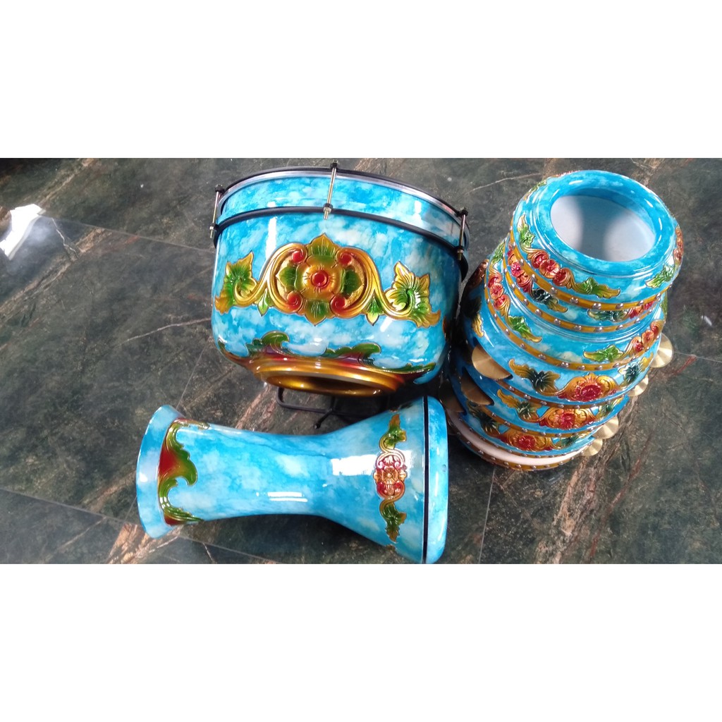 Hadroh Rebana Jepara Warna Biru Motif Keramik
