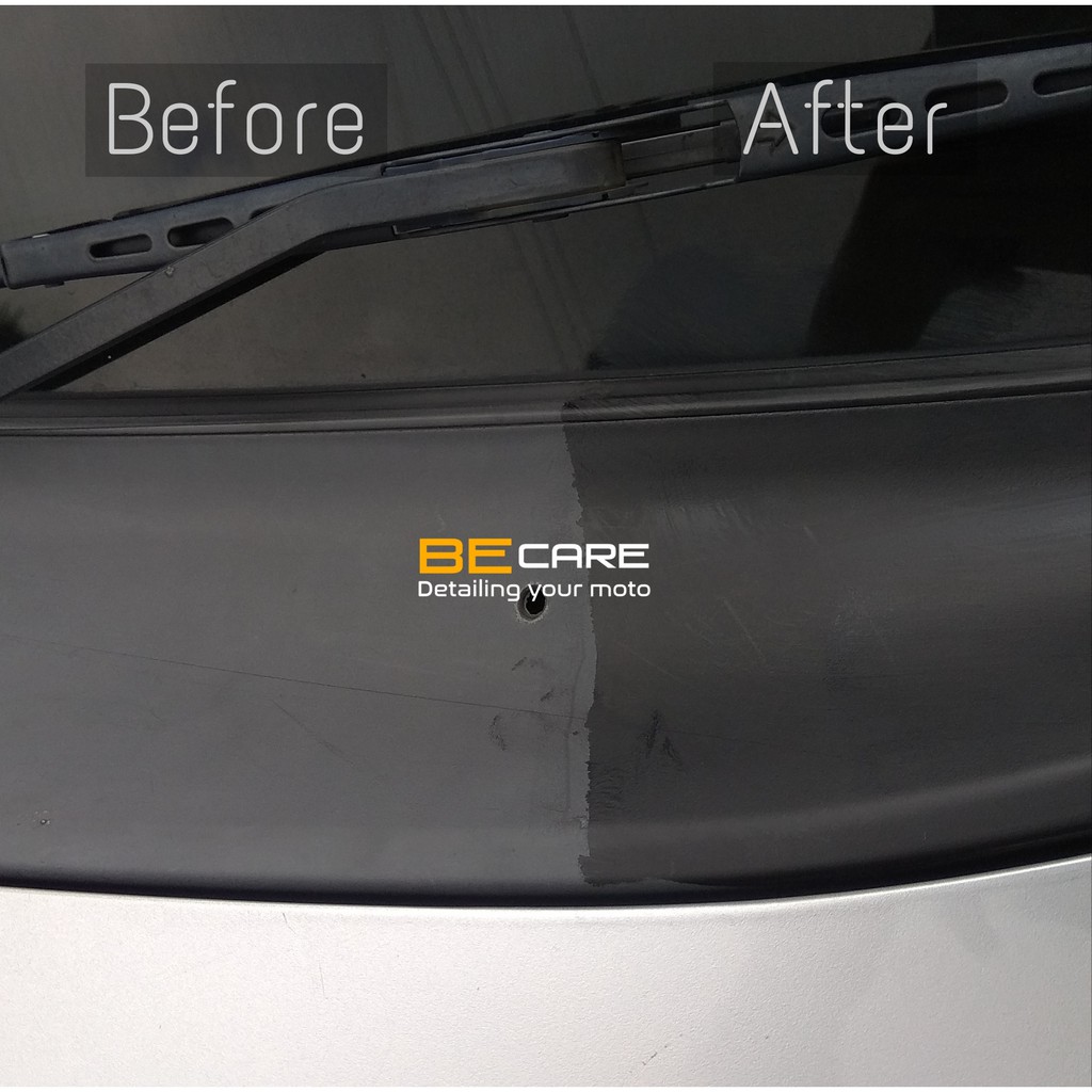 BACK to BLACK PERMANENT Penghitam Body Plastik Kasar - BeCare Detailing - Plastic Trim Restorer -  Penghitam Plastik Kasar - Penghitam Dasboard - Penghitam Plastik Bertekstur - Penghitam Cover Knalpot Mesin Grill - Restorasi Plastik Kasar Motor dan Mobil