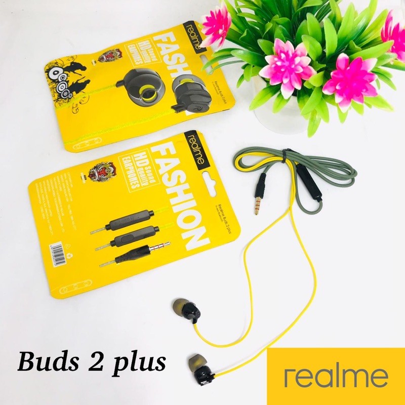 PROMO HANDSFREE REALME BUDS 2PLUS  HIGH DEFINITION HD SOUND QUALITY