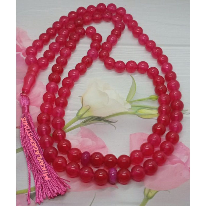 TASBIH BATU GARNET 99 BUTIR 10 MM 100% NATURAL