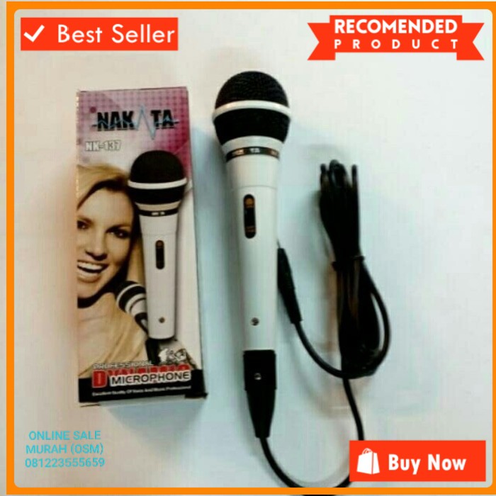 Original nakata Mic kabel Microphone cable karaoke vocal audio sound mik pengeras suara pro profesional vokal mikrophone dynamic aux asli music  Bahan dari pvc Langsung nyala. Gk pake baterai suara mantap, yg paling penting tidak perlu teriak kenceng ngom