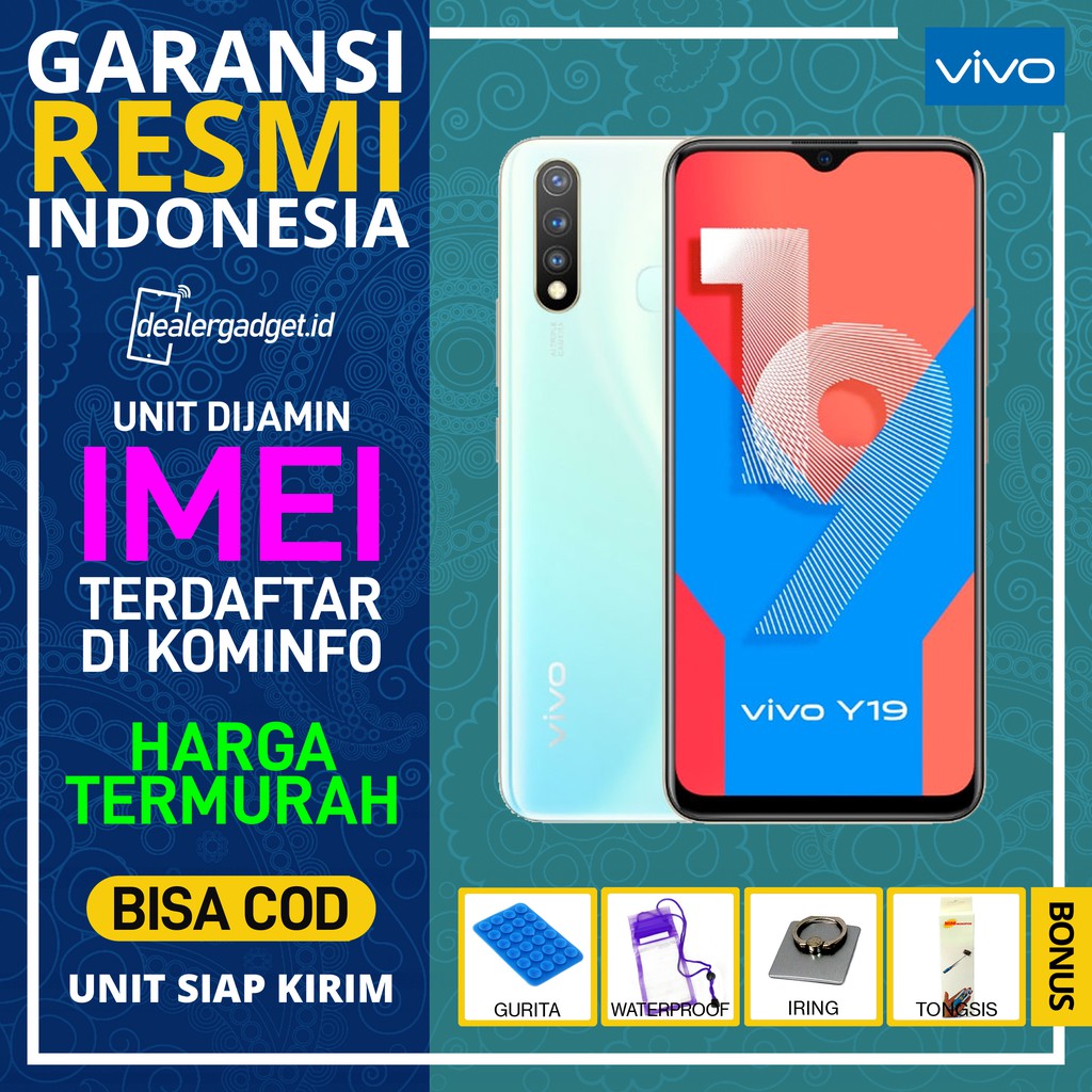 Vivo Y19 6GB 128GB - Ada Bonus - Garansi Resmi - Bisa COD