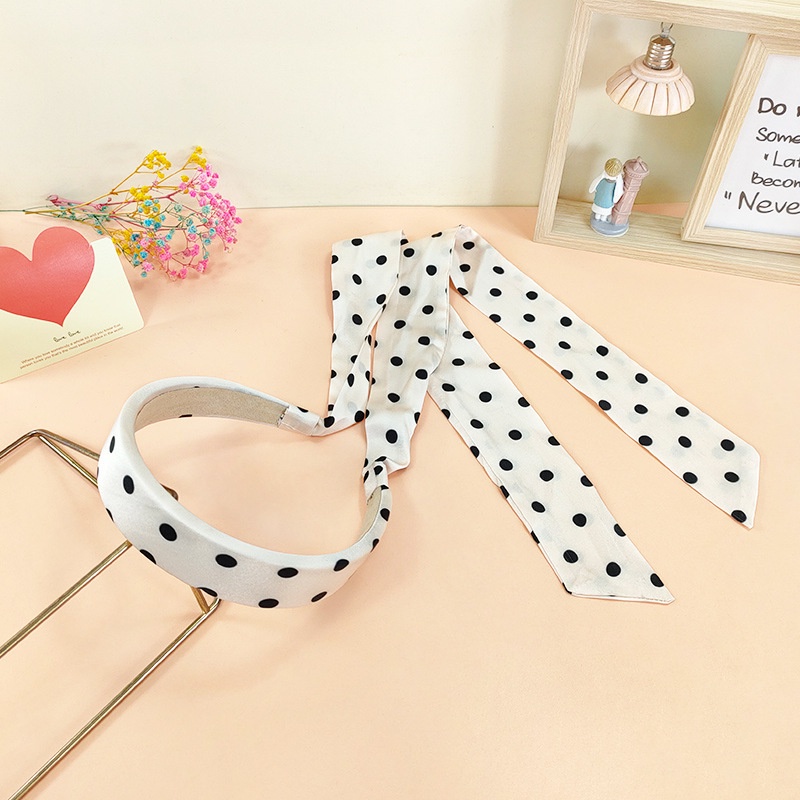 Bando Bandana Korea Wanita Dewasa Polos Tali Pita Polkadot Batik Adhi