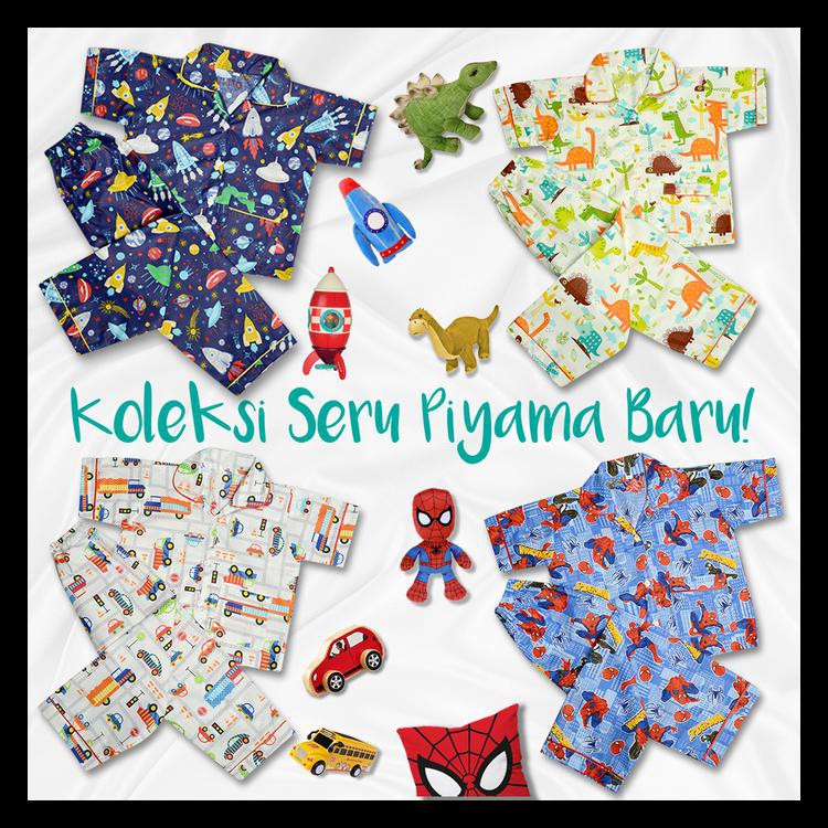 PIYAMA ANAK LAKI PEREMPUAN BAJU TIDUR COWO CEWE KATUN CATRA ECERAN - BONEKA RUSIA