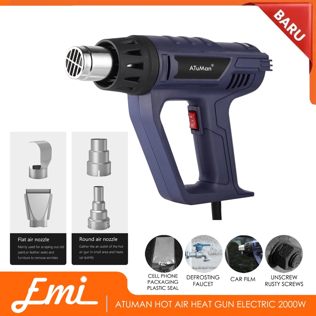 AtuMan Hot Air Heat Gun Power Tools Electric Udara Panas 2000W