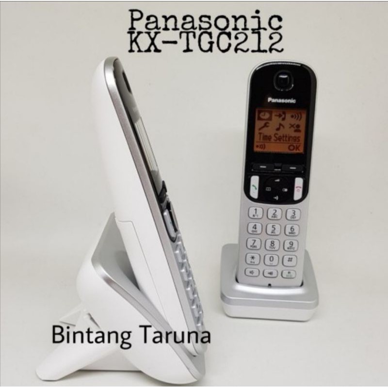 Wireless Phone Panasonic KX-TGC212 Telfon Panasonic TGC212 (Silver)(2 Handset)