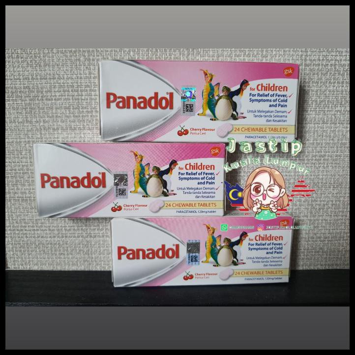 Ready Stock - Panadol Chewable Anak Isi 24 Tablet (Import Malaysia)