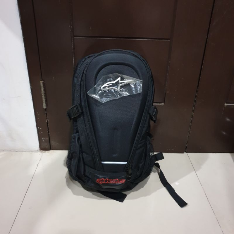 Tas Ransel Alpin Logo Putih Tulisan Merah