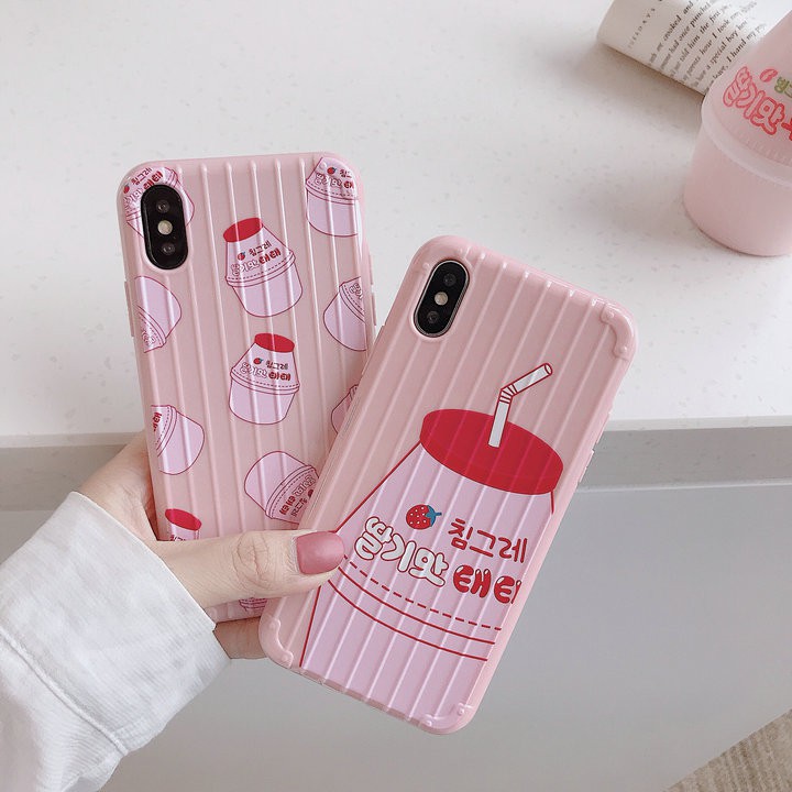 Pink yogurt Koper Softcase Vivo Y12 Y15 Y17 Y71 Y83 V5 Oppo A7 A5s Realme 3 Redmi Note 7 6a 7a 4a 4x