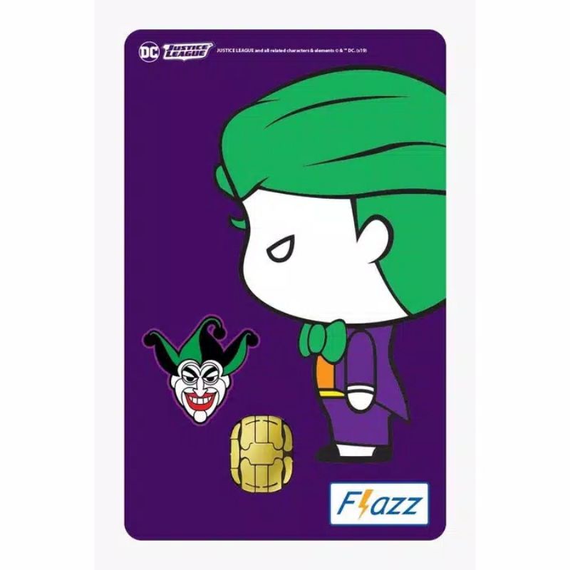 Flazz BCA CHIBI - JOKER /JUSTICE LEAGUE EDITION ORI /Like eTOLL eMONEY Tapcash or Brizzi