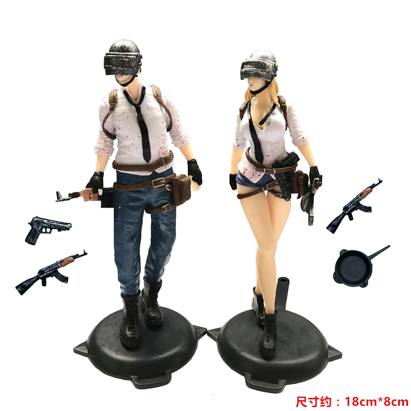 Game Figure PUBG Battle Royale Action Figures With helmets PUBG Cake Decoration Figure Toys For Battle Royale Fans Collections