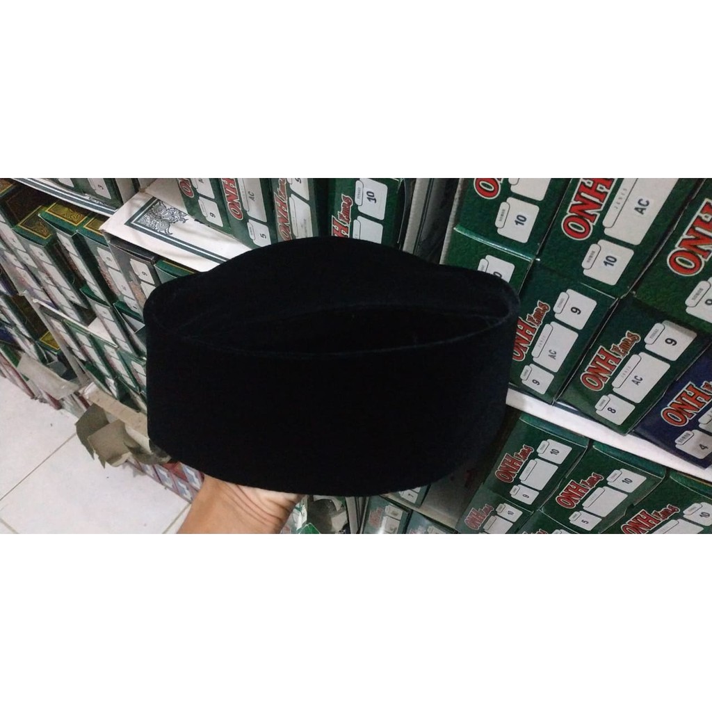 KOPIAH HITAM SUSUN MEREK ONH EMAS | SONGKOK NASIONAL PRODUK BUNGAH GRESIK