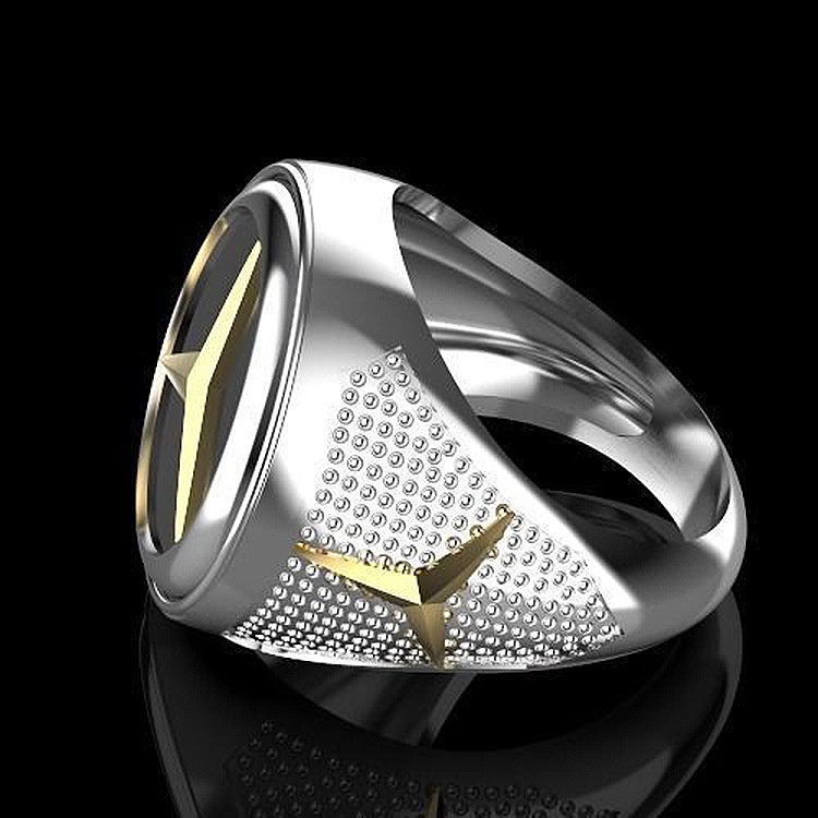Cincin Bahan Sterling Silver 925 Desain Logo Gaya Punk Kreatif Untuk Wanita