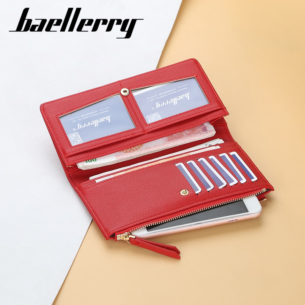 BAELLERRY N1882 Dompet Wanita Panjang Bahan Kulit PU Leather Premium WATCHKITE WKOS