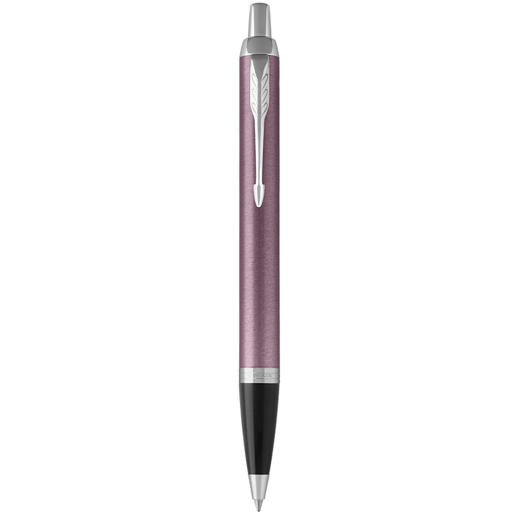 

Pulpen Parker original + grafir nama//tulisan/logo seri P.IM LIGHT PURPLE CT BP M.BL