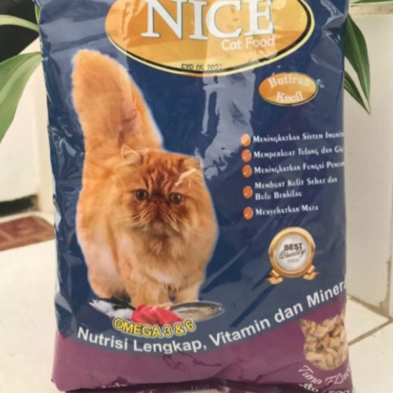 Gojek Makanan Kucing Nice Adult Tuna Butiran Kecil repack 5kg