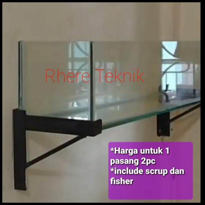 Rak Besi Siku Aquarium Tempel Dinding