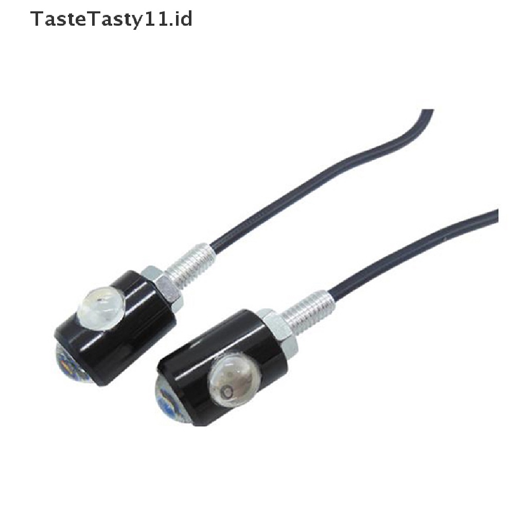 2pcs Lampu Sein LED Mini Bentuk Mata Elang Untuk Motor Universal