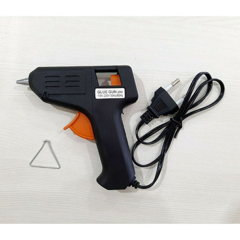 Alat / Pistol Lem Tembak Hot Melt Gun Lem Lilin 20 Watt Cepat Panas Berkualitas