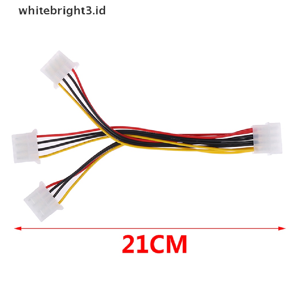 (whitebright3.id) Kabel Adapter Splitter Power Supply 4 Pin IDE 1-to-3 Molex IDE Female