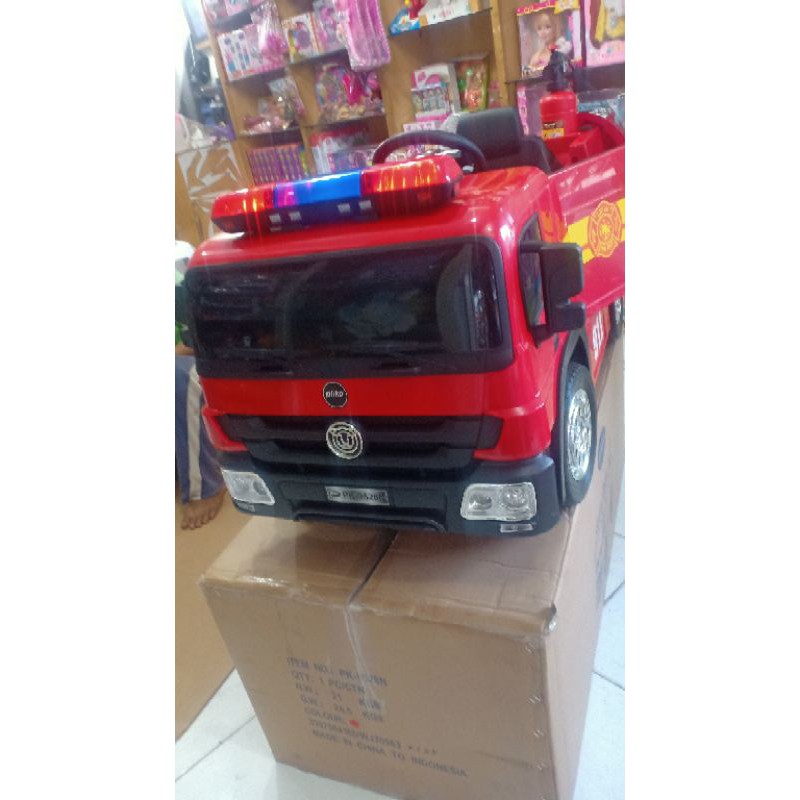 MOBIL AKI FIRE TRUCK(PEMADAM KEBAKARAN) PLIKO 9528 MAINAN MOBIL AKI ANAK~MAINAN ANAK