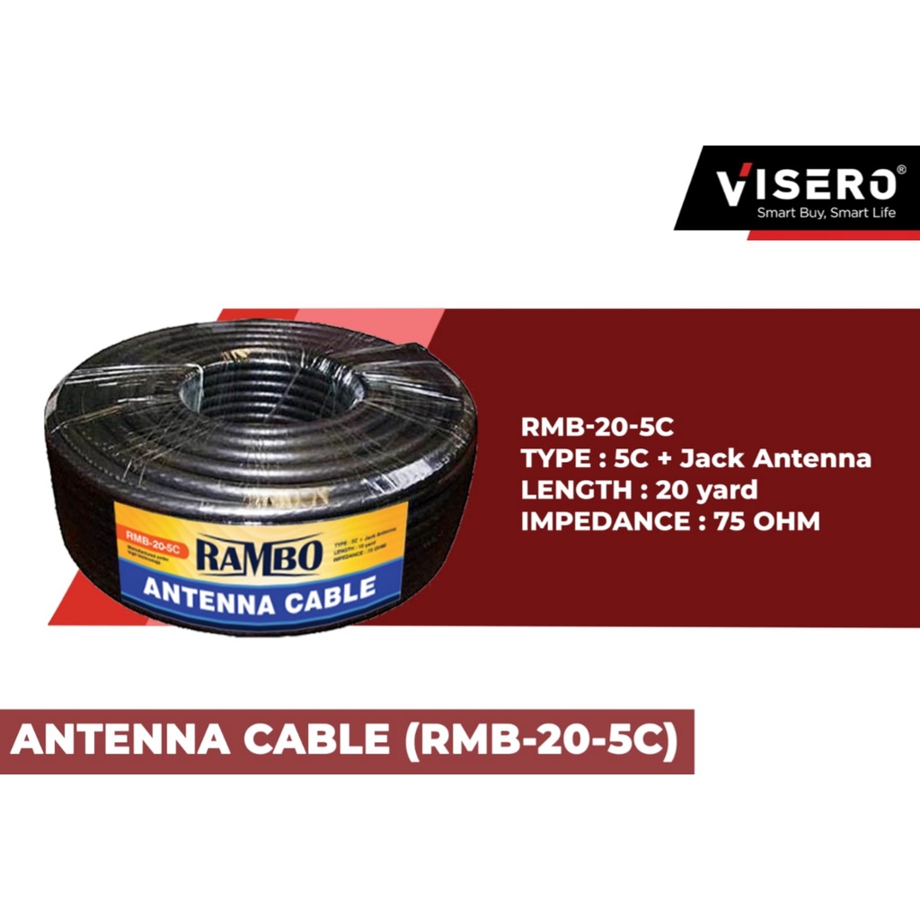 Kabel Antena TV VISERO 20M / Kabel TV Visero 20Meter VCA-20-5CF