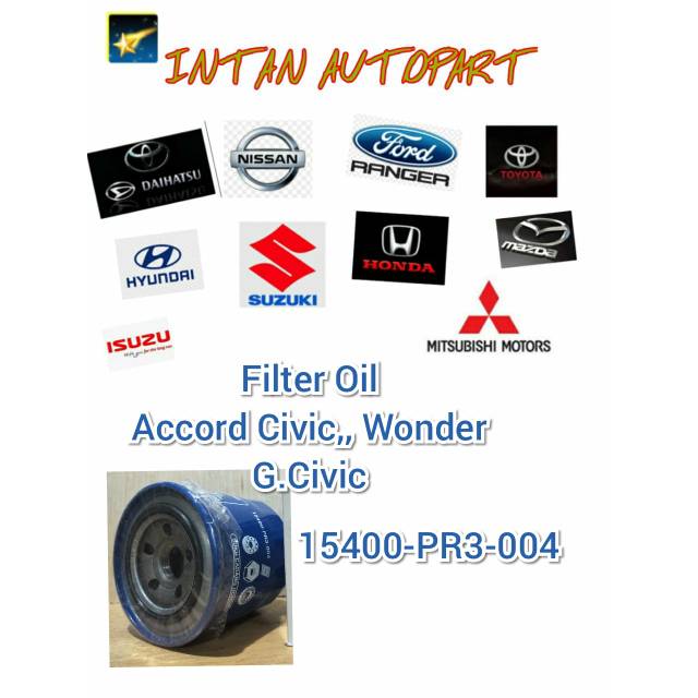 FILTER OLI HONDA ACCORD CIVIC/GRAND CIVIC/WONDER ( Tanpa dus)