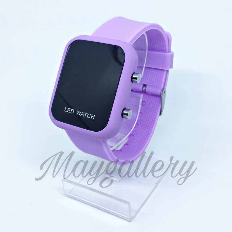 Jam Tangan Led Watch (Free Gift)-Lilac