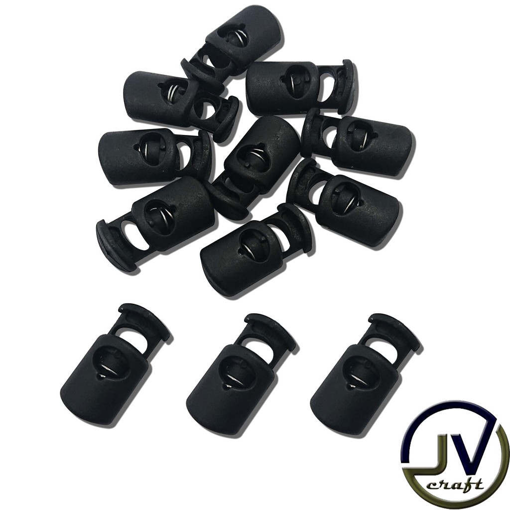 STOPPER TALI KUR STOPPER SLINDER PER 100 PCS WARNA HITAM