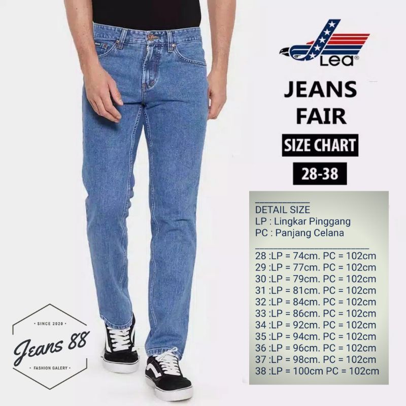 CELANA PANJANG JEANS LEA PRIA STANDAR REGULER PREMIUM TERLARIS