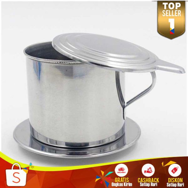 Filter Penyaring Kopi Mudah Vietnamese Coffee Drip Pot Stainless Steel 100ml Saringan Kopi Murah