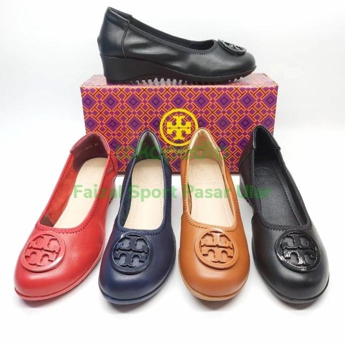 Sepatu Tory Burch / Sepatu kulit wanita / Tory burch wedges TERHEBOH