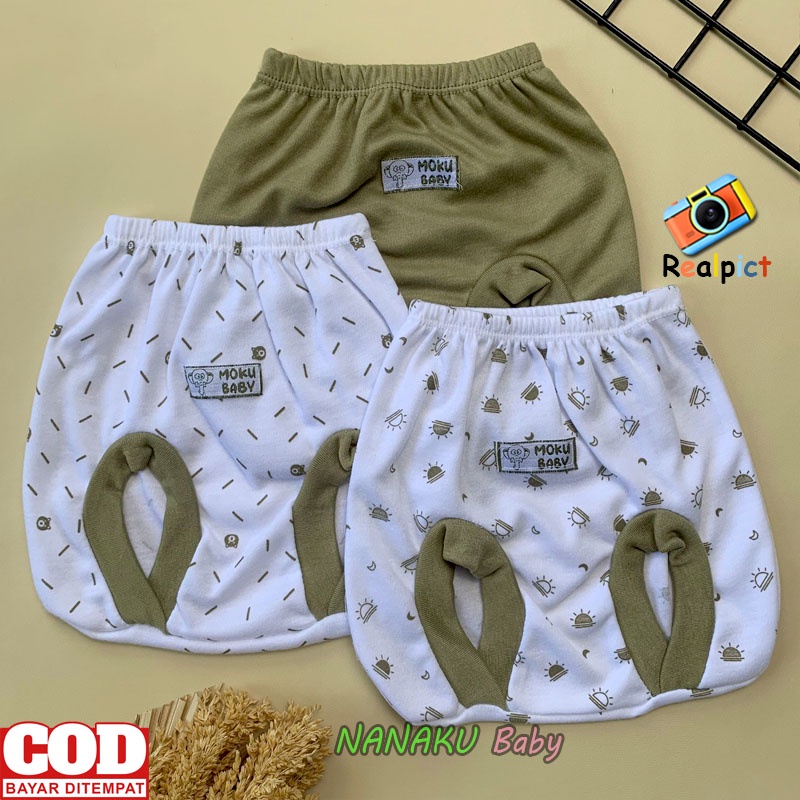 3 PCS Celana Bayi Baru Lahir Celana POP Bayi Usia 0-3 Bulan Seri Army - Anababy