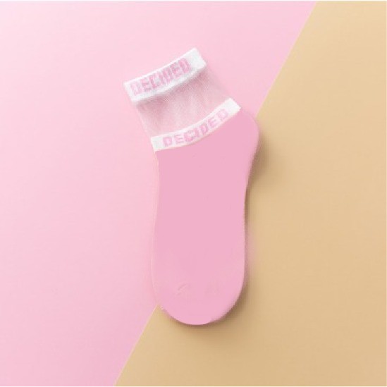 COD - Kaos Kaki Wanita / Kaos Kaos Decided / Kaos Kaos Korea / Kaos Kaki Pendek / Socks K5009-Pink Terang