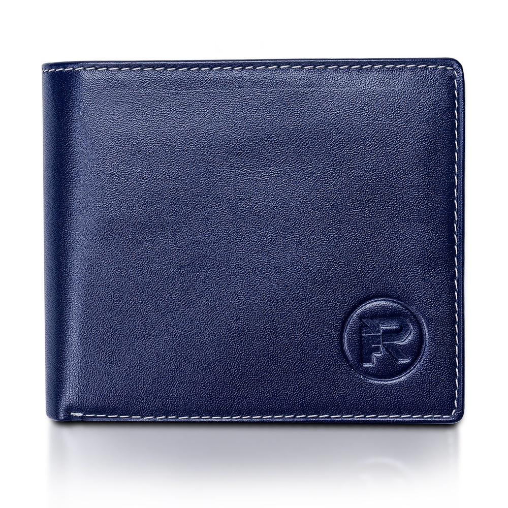 JFR Fashion Dompet Pria Bahan Kulit Asli JS-06 Tekstur Nafa Pori-BLUE