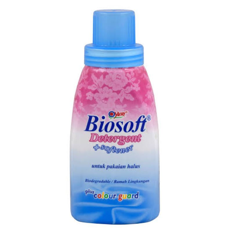 Yuri Biosoft Detergent + softener botol  375 ml