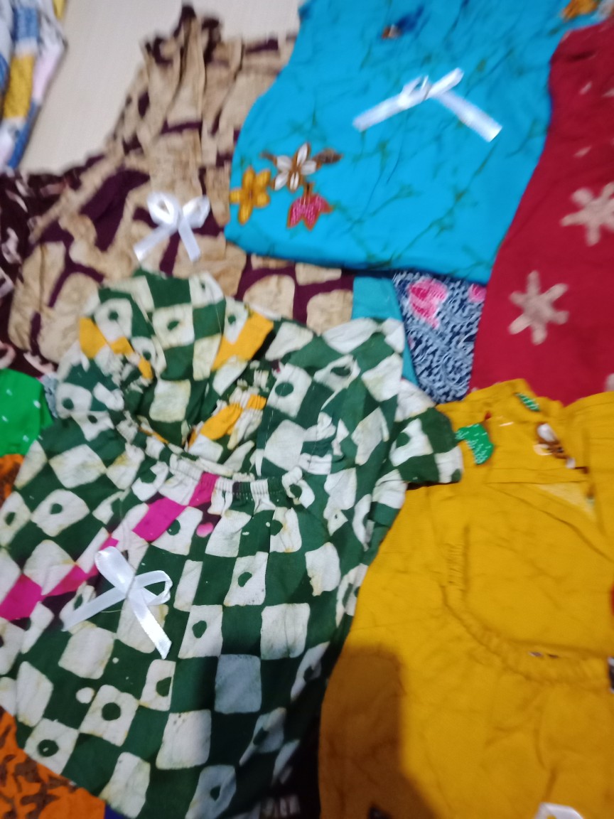 Setelan Anak/baju Tidur/baju Santai/baju Harian Anak/batik Anak/babydoll/stelan Usia 2 - 3,5 Tahun