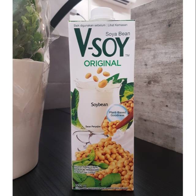 

fe20111 Vsoy Susu Kedelai Original / Multi Grain | V-Soy Soya Milk 1 Liter Uht - Original Xa201As