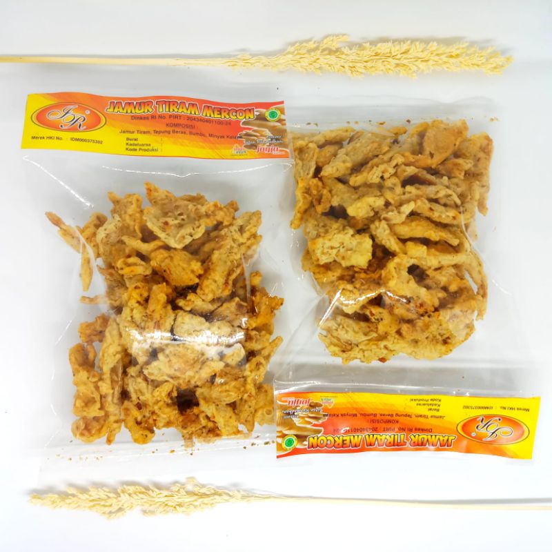 

Keripik Jamur Tiram Mercon Pedas Kriuk Krispi Renyah Gurih Enak Murah Oleh-oleh Jogja