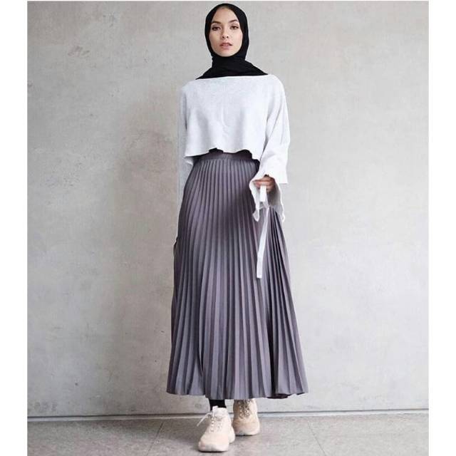 Rok plisket outfit muslim