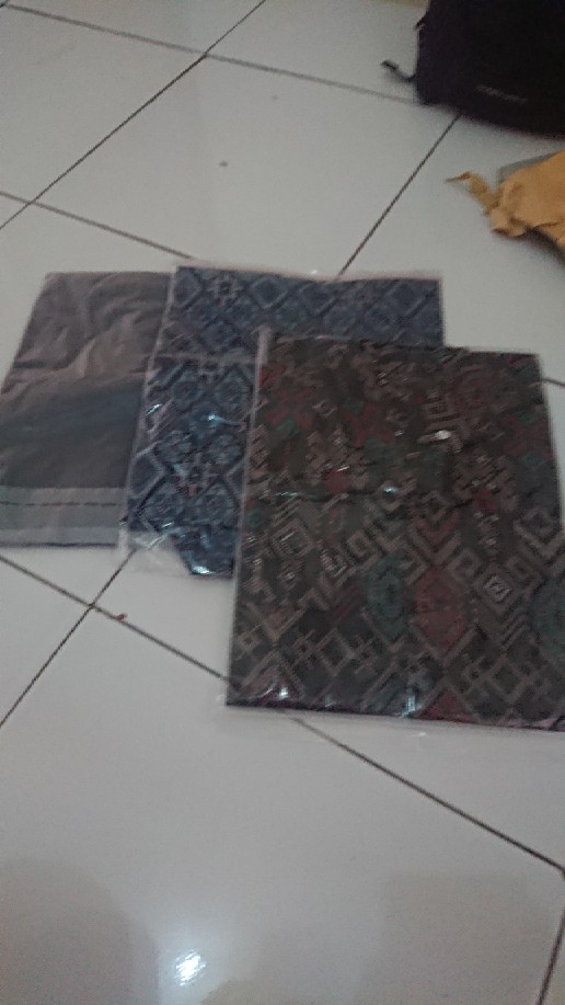 Credomenstore Kemeja Batik Songket Diamond Navy Lengan Panjang / Baju Pria Kasual