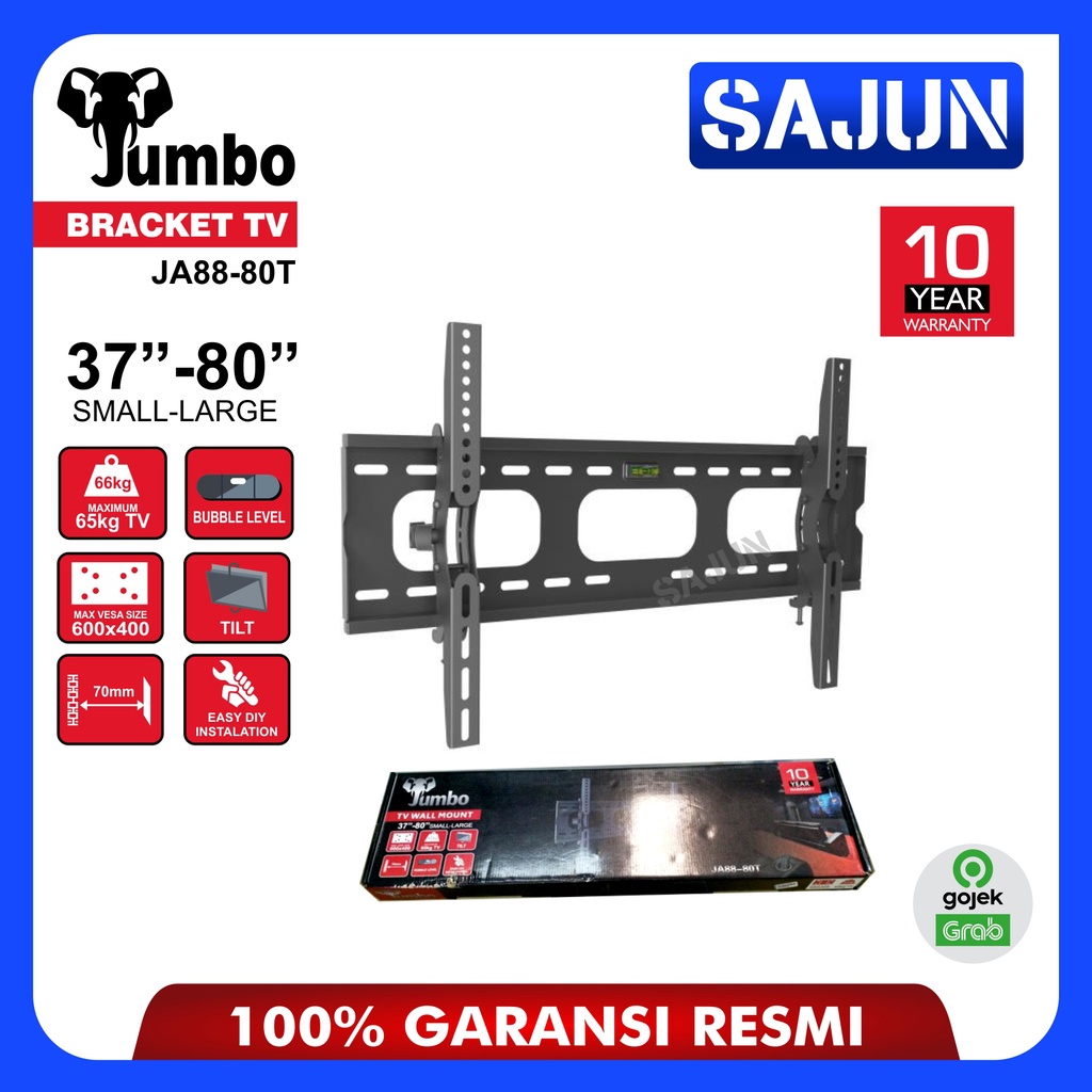 Jumbo Wall Bracket TV JA88-80T Braket LED TV utk 37-80 Inch